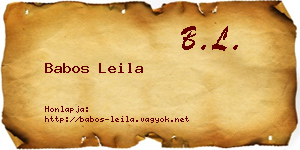 Babos Leila névjegykártya