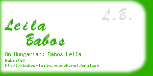 leila babos business card